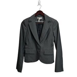 BCBGeneration Women's Gray‎ Pinstripe Blazer Jacket Size 6 Business Formal
